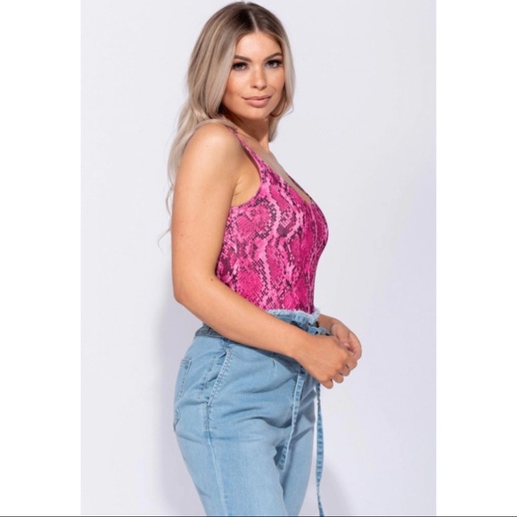 Snake Print Bodysuit NWT - Picture 2 of 7